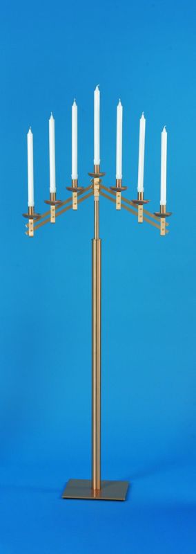 ZZ1995 7 Light Floor Candleabra Made in USA by FC Ziegler #1995