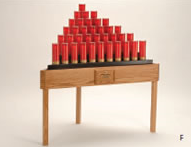 Wooden Oak Votive Stand Table
