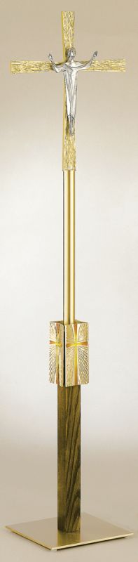 Processional Cross Enameled or Statuary Cross