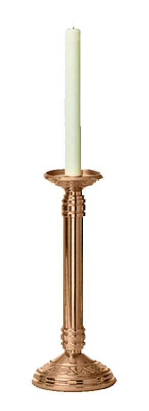 Altar Candlestick 10" Tall High Polish Bronze