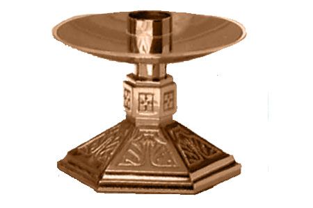 Altar Candlestick HIGH POLISH BRONZE