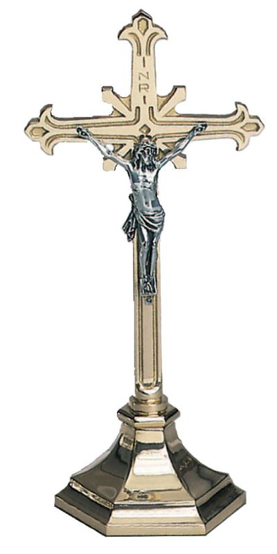 Altar Crucifix 13 tall 5 wide base Bronze