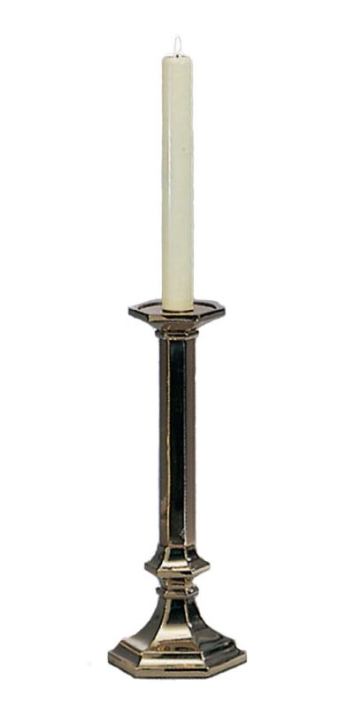 Altar Candlestick 10" Tall High Polish Bronze