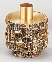Altar Candlesticks Satin bronze cast textured Statuary finish