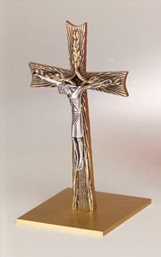 Altar Crucifix Cast Bronze High Relief Statuary finish