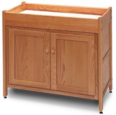 Changing Table Honey Oak Construction Finish Inside Shelf Pad Included