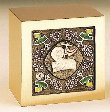 Modern Lamb Bronze Church Tabernacle