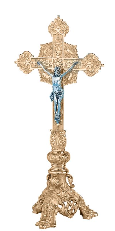 Altar Crucifix 25 Tall 9 base Metal corpus