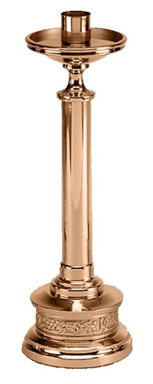 Altar Candlestick 14" Tall High Polish Bronze