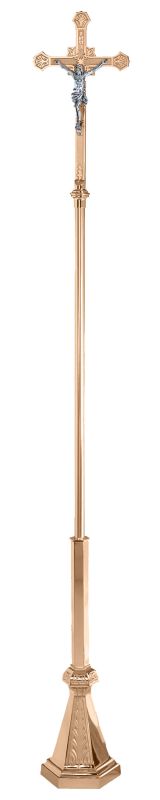Processional Crucifix 95 Tall 9 wide base Clear