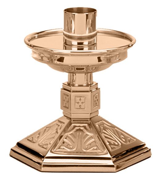 Altar Candlestick HIGH POLISH BRONZE
