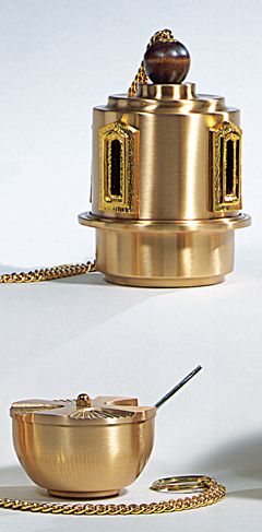 Censer & Boat Bronze a combination satin polished finish
