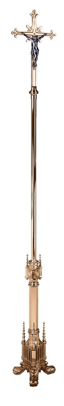 Processional Crucifix 92 Tall 12 wide base Clear