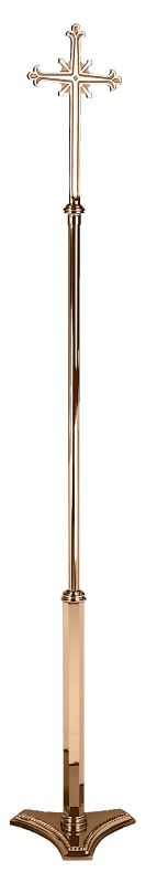 Processional Cross  Metal Staff HIGH POLISH BRONZE Excelsis