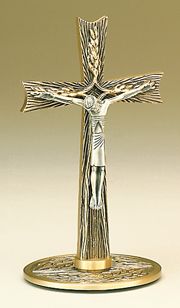 Altar Crucifix Cast High Relief Bronze Antique Statuary