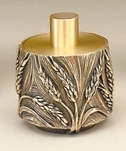Altar Candlestick 1-1/2" Socket Cast High Relief Bronze Antique Statuary