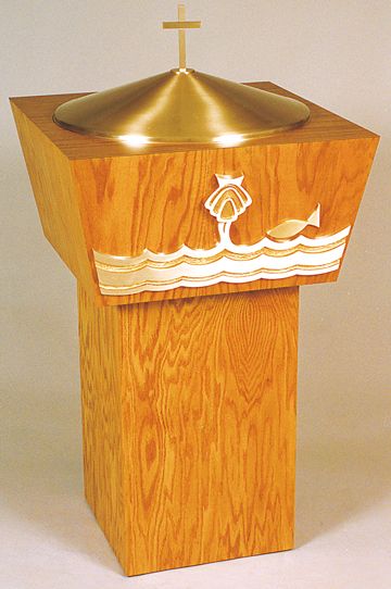 Baptismal Font Removable stainless steel basin 16 x