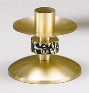 Altar Candlesticks 1-1/2" Socket Cast Textured Satin Bronze Finish