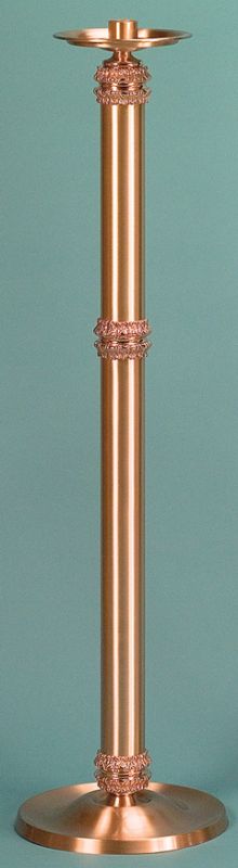 Fixed Floor Candlestick Cast High Relief Bronze Haigh Polished