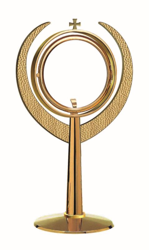 Ostensoria Brass 24k Gold PLating Holds 5-¾