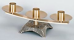 Altar Candelabra Bronze 3 Lite 1-�� sockets 16-��
