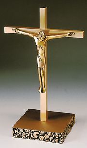 Altar Crucifix 10" Height Satin Antique Bronze Finish