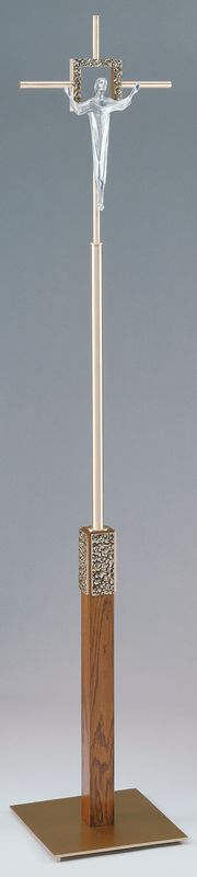 Processional Crucifix 75-1/2" Tall Satin Antique Bronze Finish