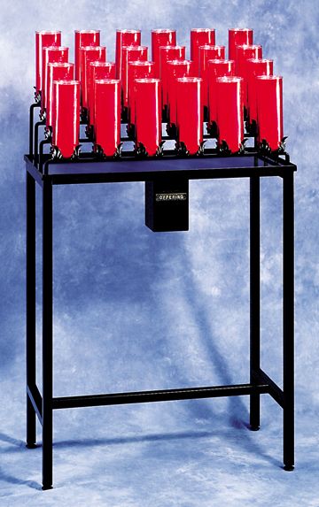 Votive Candle Stand Holder Tubular Steel 24 Lights 28-½ wide