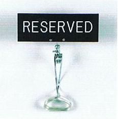 Pew Reserved Sign Swivel Clamp