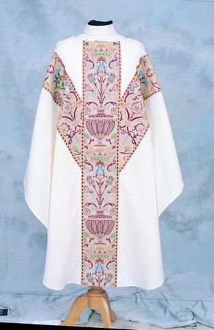 Coronation Chasuble With Chevrons Metallic Brocade