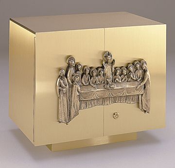 Bronze Church Tabernacle Cast Relief Last Supper Double Independent