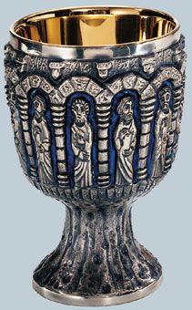 Silver Plated Chalice AS-106 15 88 cm High x