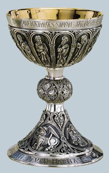 Silverplate Chalice AS-197 Cup Brass 24k gold lined