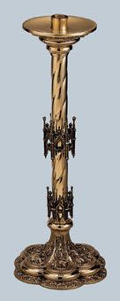 Gothic Standing Altar Candlestick AS-278 61 cm High 24 Brass