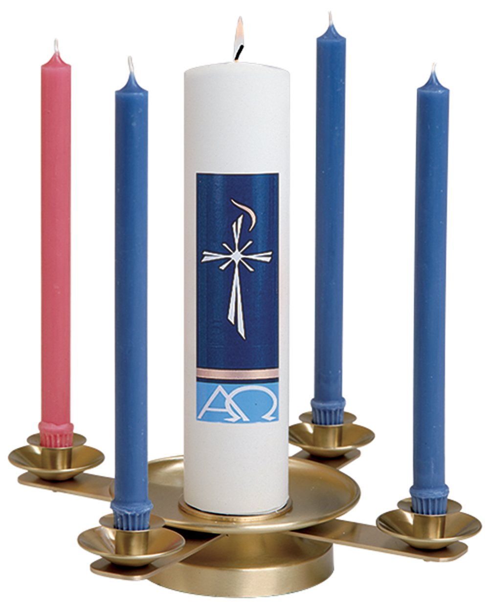 Advent Wreath with Sockets 3 inch High 15 W 5