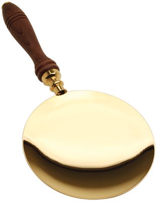 Communion Paten 5-inch Diameter 24K Gold Plated Wood