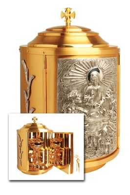 Tabernacle 24K Gold Plate Silver Plated Accents