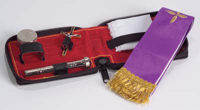Sick Call Set  Leather Zipper Case