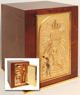 Tabernacle Wood Gold overlayed 24K Plate Door