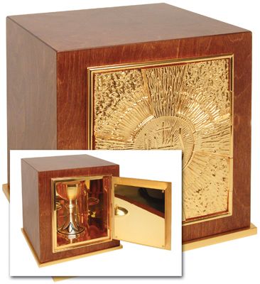 Tabernacle Wood 24K Gold Plate Door Base