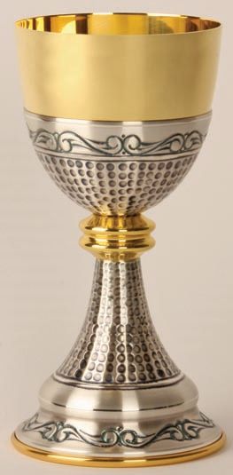 Chalice Only 24K Gold Plated Oxidized Silver 8