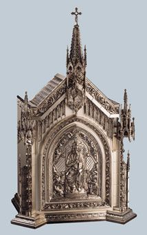 Gothic Tabernacle A magnificent handwrought brass copper stainless