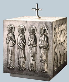 Apostles Tabernacle Brass Silver Plated 15 ⅞ Wide x