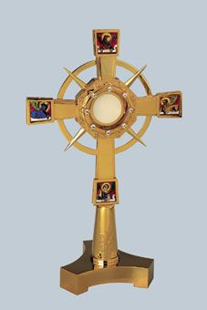Monstrance Brass goldplated two sizes 51 61