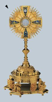 Monstrance Sterling Silver 925 24 K gold