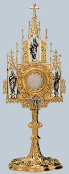 Monstrance Sterling Silver 925 24 K Gold