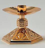 Altar Candlestick -1-1/2" Socket cast bronze a textured finish 1-?