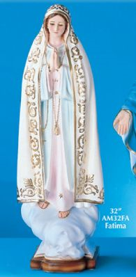 Our Lady of Fatima Chalk 32" Statue