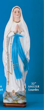Our Lady of Lourdes Chalk 32" Statue