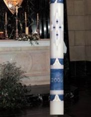 Ascension Paschal Candle Exemious Brand 51 percent beeswax Cathedral